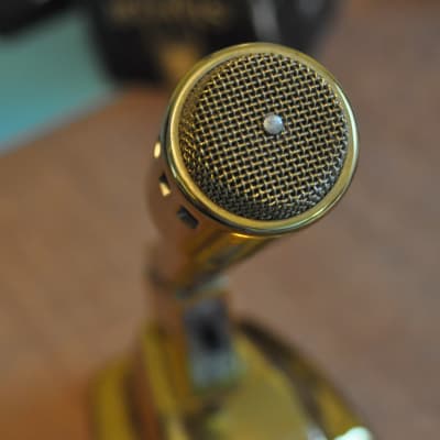 Electro Voice 664 mic with 418 desk stand - GOLD plated from the factory 1960's - Gold image 5