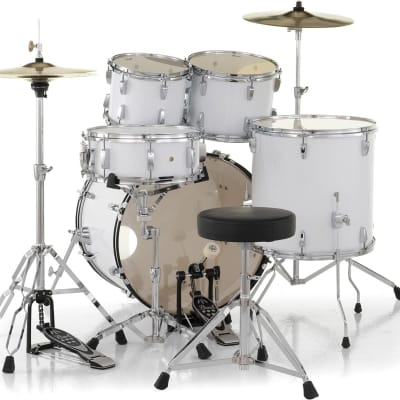 Pearl Roadshow Drum Set 5-Piece Complete Kit with Cymbals and Stands Pure White (RS525SC/C33) image 3