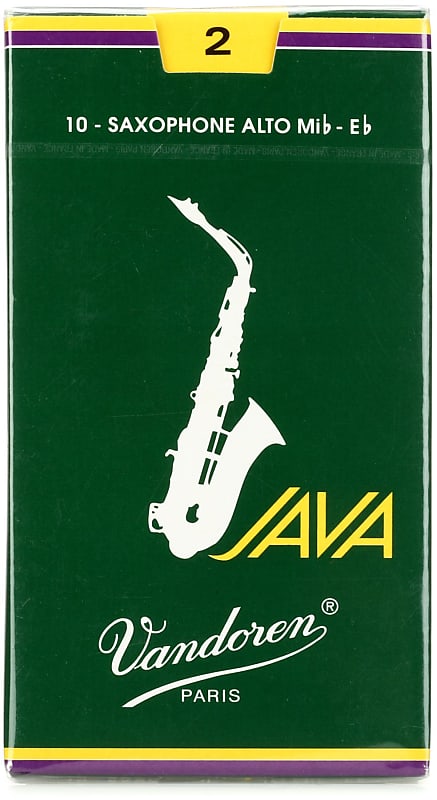 Vandoren SR262 - JAVA Green Alto Saxophone Reeds - 2.0 (10-pack) image 1