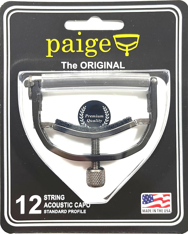 Paige Capo  12 string  Black  P6E  for 12 String Guitars image 1