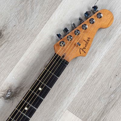 Fender American Acoustasonic Jazzmaster Guitar, Arctic White, Ebony Fretboard image 8