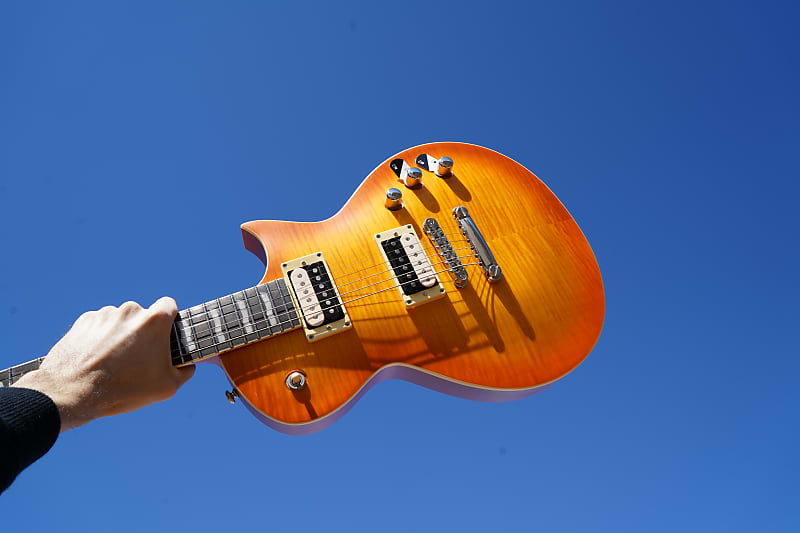 ESP LTD DELUXE EC-1000T Honey Burst Satin 6-String Electric Guitar (2022) image 1