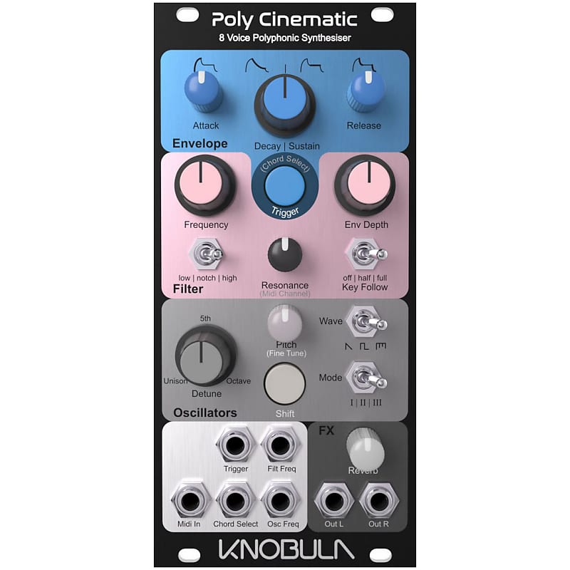 Knobula Poly Cinematic 8-Voice Polyphonic Synthesizer Eurorack Module image 1