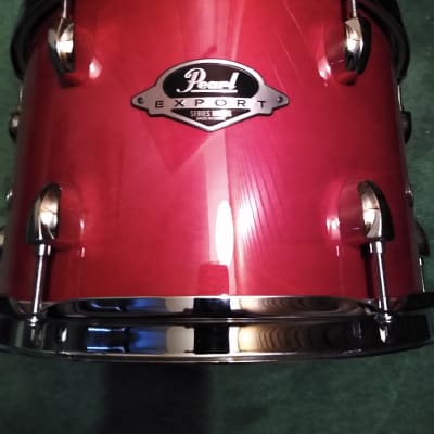 Pearl Export Series 12"(Diameter)X 8"(Depth) Tom With ISS Mount  Red (Cherry?) Lacquer image 1