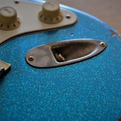 American Fender Stratocaster Performer Custom Relic Nitro Blue Sparkle image 3