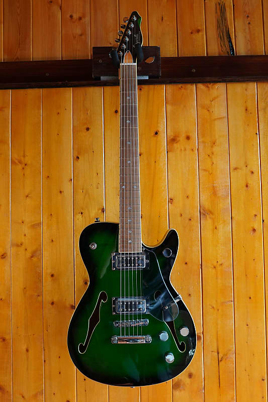 Carparelli Electric Guitar Classico SH2 [Semi-Hollow] - Dark Green Burst (Custom Setup) image 1