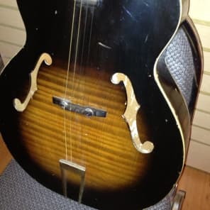 Harmony Tenor Acoustic 1939-1949  Sunburst Orange and Black image 5