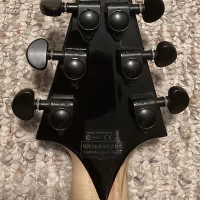 Wylde Audio Viking V Electric Guitar Black/White Striped