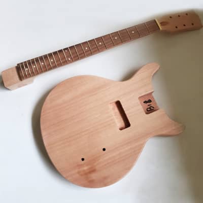 MUSOO Guitar DIY Kit Project Guitars LP Junior Double Cut Builder Guitar DIY Kit for sale