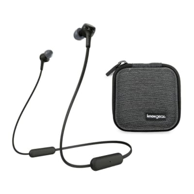 Sony WI-XB400 Extra Bass Wireless In-Ear Headphones (Black) with Knox Gear Hardshell Earphone Case (2 Items) image 1