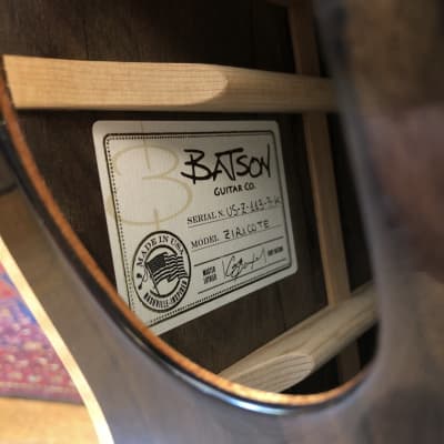 Batson USA Custom Torrified Red Spruce/Ziricote Grand Concert Acoustic Guitar 2024 Floor Model w/Cedar Creek Case image 9