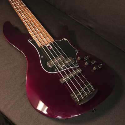 F Bass VF5-PJ Gloss Candy Plum, Ash Body 5 String Bass with Bag image 7