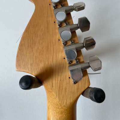 Vintage Memphis "Fender" Stratocaster Guitar - 1970s White/Cream with Original Hardshell Case image 7