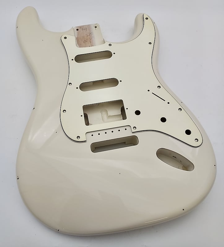 4lbs 1oz BloomDoom Nitro Lacquer Aged Relic Vintage White HSS S-Style Vintage Custom Guitar Body image 1