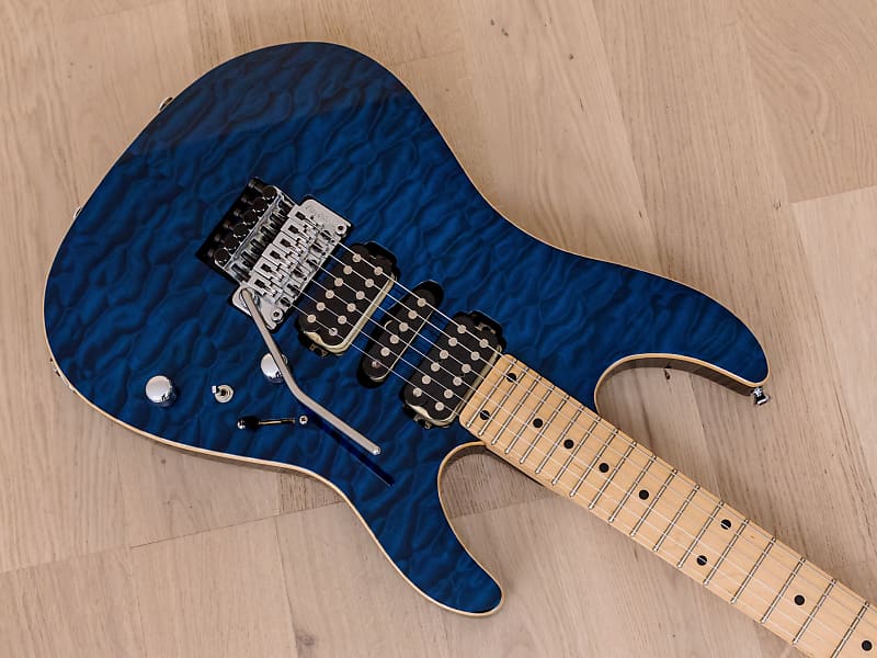 2006 Schecter NV-3-24-AL Quilted Maple Top See-Thru Blue Japan