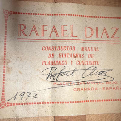 Rafael Diaz Flamenco Guitar 1977 image 25