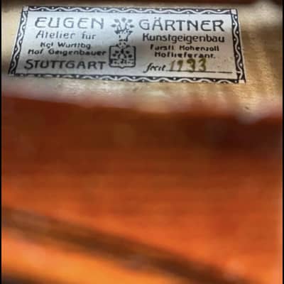 *Powerful Old Violin Labelled “Eugen Gärtner 1933”. Reverb UK