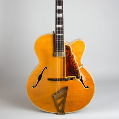 D'Angelico  Excel Cutaway Arch Top Acoustic Guitar (1958), ser. #2056, period black hard shell case. image 1