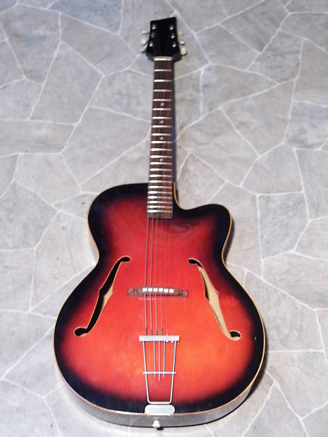 interesting vintage GERMAN archtop Jazz acoustic cutaway GUITAR