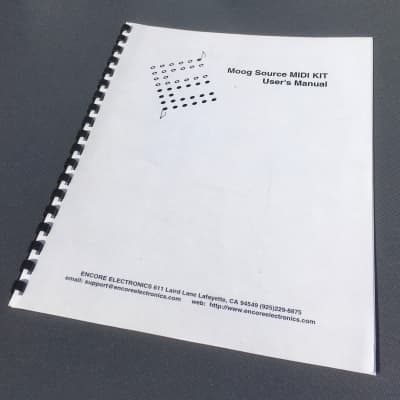 Moog Source Encore Electronics MIDI Kit Manual (Rare!)