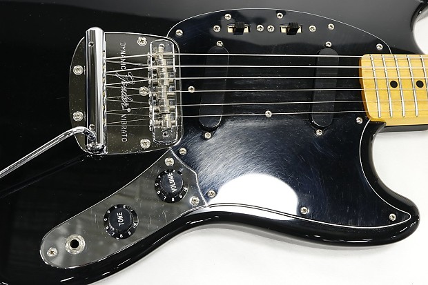 Fender Japan Mustang MG77 Black | Reverb