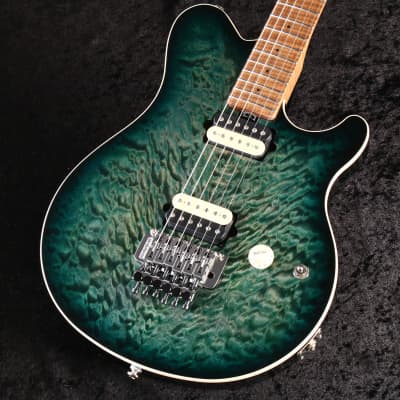 MUSIC MAN Axis Yucatan Blue Quilt Figured Roasted Maple Neck [SN H06216] (03/22) for sale