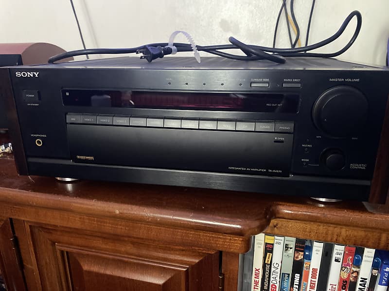 Sony vintage amplifier  Ta av 670 1987 Black  			