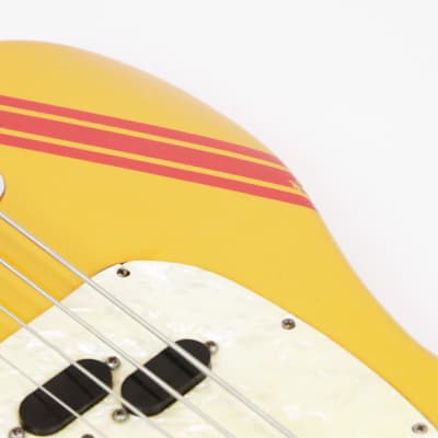 1972 Fender Mustang Bass Competition Orange Vintage Original Rare Custom Color Shot Scale Electric Bass Guitar w/ Orig. Hard Case image 6