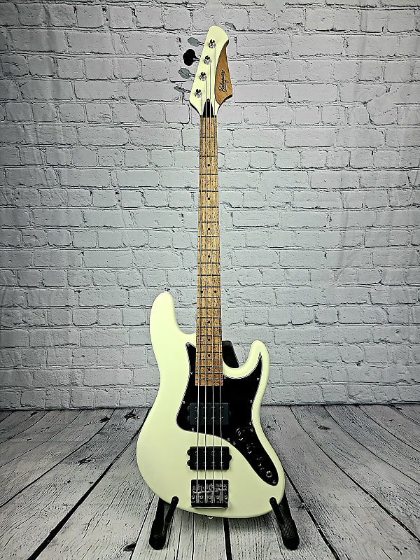Balaguer Goliath Select Bass - Satin Vintage White w/Roasted Maple Neck image 1