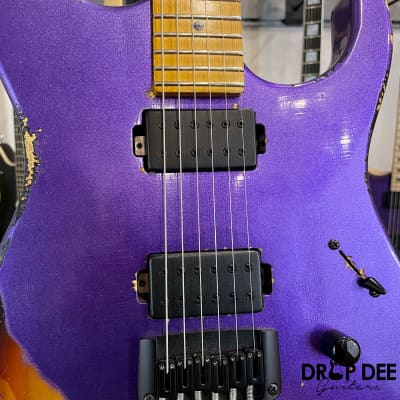 Balaguer Toro USA Heritage Electric Guitar w/ Case-Metallic Purple over Sunburst image 6