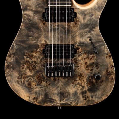 Mayones Duvell Elite 7 Natural Trans Graphite RAW 27" scale image 10