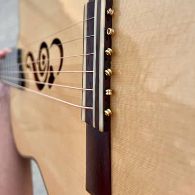 Gerardo Escobedo Hand Made Acoustic Guitar G-Clef With Heart - Rosewood - Ziricote - German Spruce 2020 - Shellac / French Polish image 14