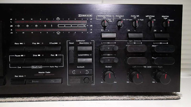 1981 Nakamichi ZX-7 Stereo Cassette Deck New Belts & Serviced | Reverb