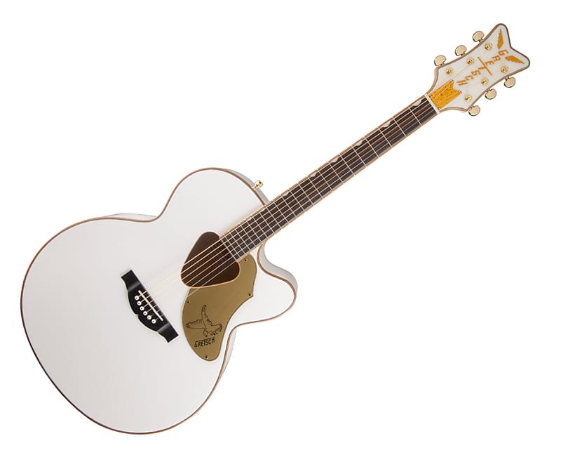 Used Gretsch G5022CWFE Rancher Falcon Jumbo Cutaway A/E Guitar - White image 1