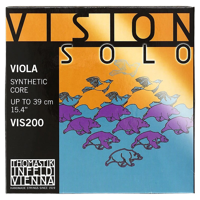 Thomastik-Infeld	VIS200 Vision Solo Silver-Wound Synthetic Core 4/4 Viola String Set - (Medium) image 1