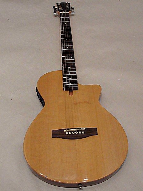 Johnson Solid Body Acoustic-Electric Guitar, Natural