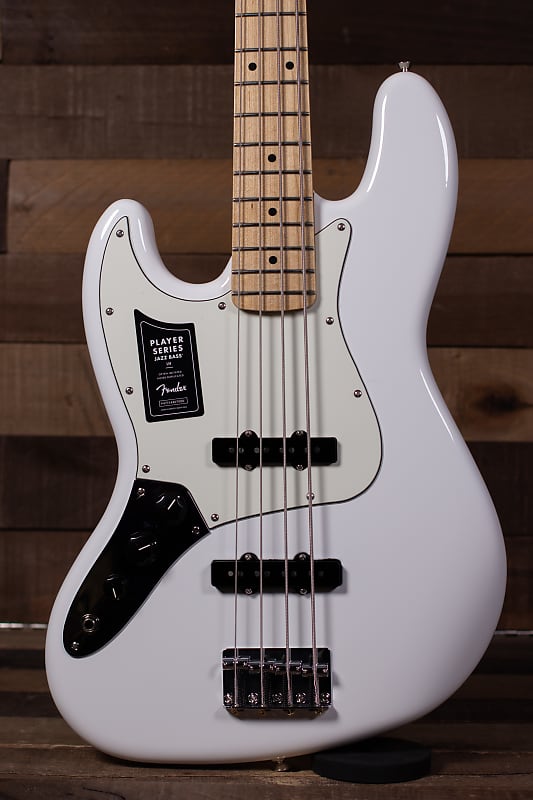 Fender Player Jazz Bass Left-Handed, Maple FB, Polar White image 1