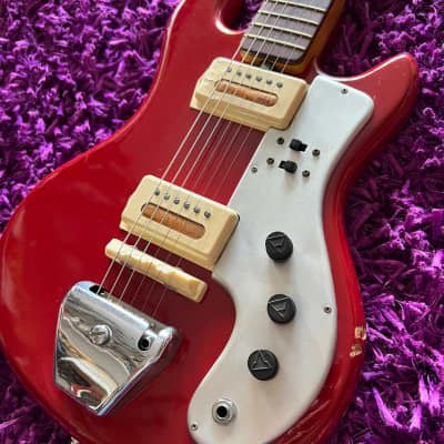 Late 1960s Guyatone LG-85T Red Vintage Japanese Electric Guitar image 4