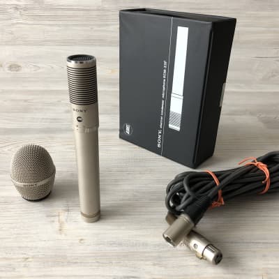 1980 Sony ECM-23F Electret Condenser Microphone Vintage Set | Reverb