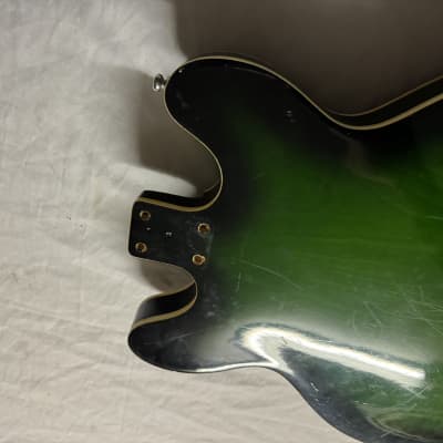 Aria Encore Matsomoku Hollow Body Electric Guitar Body Bigsby W/ Plate 1960s 1970s Green Fade image 10