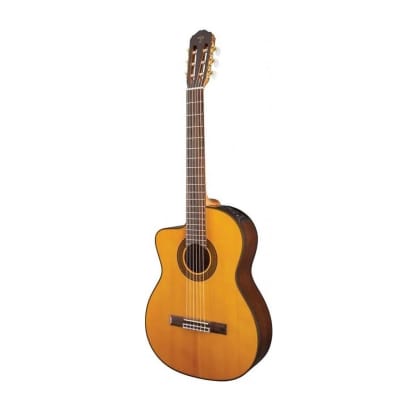 Takamine GC1CE Classical Cutaway Left Handed Acoustic Electric Guitar, Natural for sale