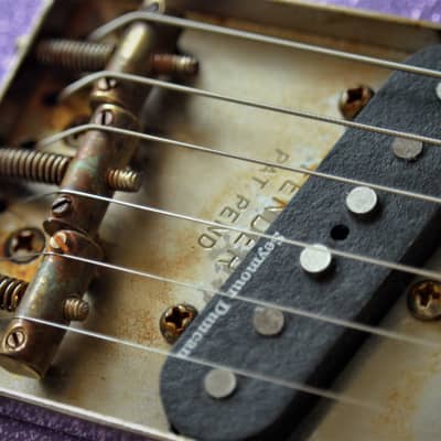 Fender Telecaster American Performer Relic 2019 Lavander Purple Sparkle Duncan Tele Stack image 8