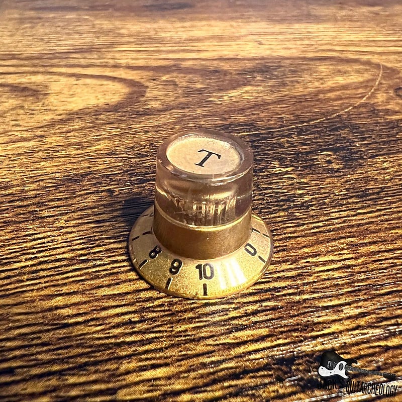 Teisco / Matsumoku 'T' Tone Witch Hat Knob (1960s Gold) Reverb