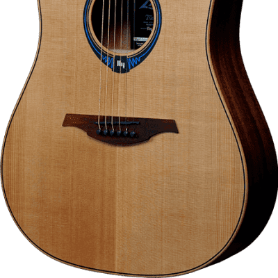 LAG  Hyvibe Tramontane THV10DCE Electric Acoustic Smart Guitar Built In FX w/ Case Solid Cedar Top image 4