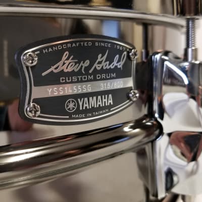 Yamaha YSS1455SG Limited Edition Steve Gadd Signature 14x5.5 Steel Snare Drum (Black Nickel) image 9
