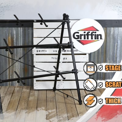 3 Tier Piano Keyboard Stand by GRIFFIN | Triple A-Frame Standing Synthesizer Mixer Workstation image 11