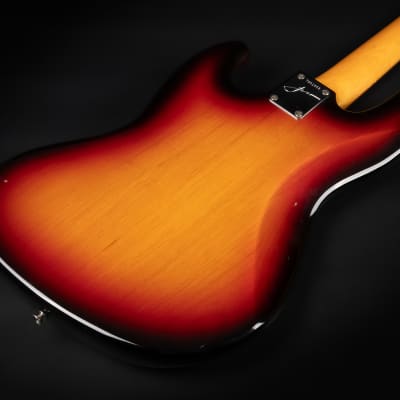 2010 Fender USA Jaco Pastorius Artist Series Signature Fretless Jazz Bass RW - 3-Color Sunburst | OHSC image 13