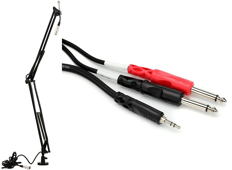 OnStage MBS5000 Deskmounted Broadcast Microphone Boom Arm Reverb