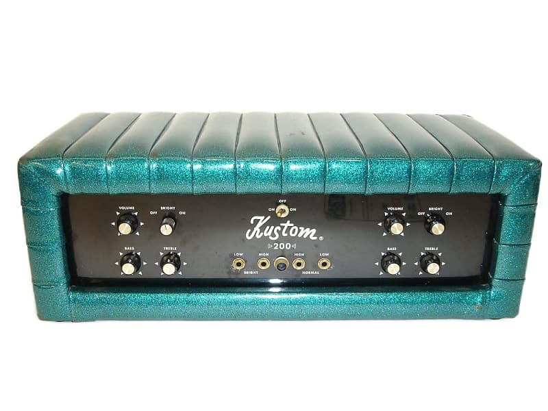 Vintage Kustom K200 K200B 1 Tuck & Roll Bass Amp Head Reverb