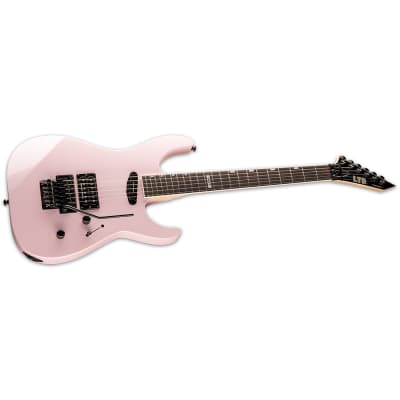 ESP LTD MIRAGE DELUXE '87 Guitar, Macassar Ebony Fretboard, Pearl Pink image 2